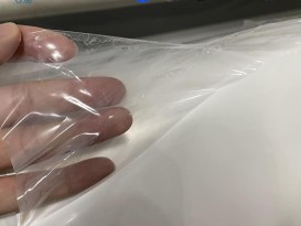 TPU熱熔膠膜服裝商標雙面粘合高彈脂肪族氨酯離型膜廠(chǎng)家直供